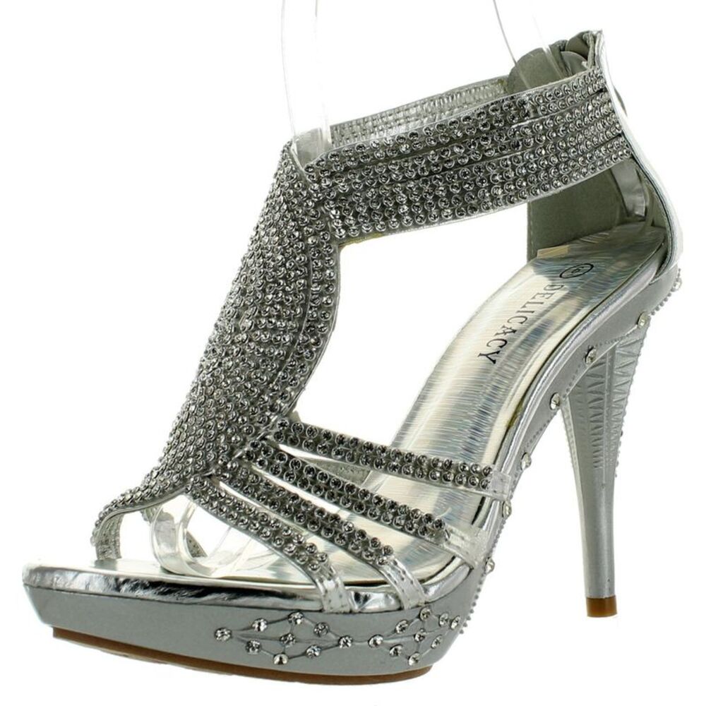 Fabulous Delicacy-07 Silver Womens pumps-shoes 8.5 NEW